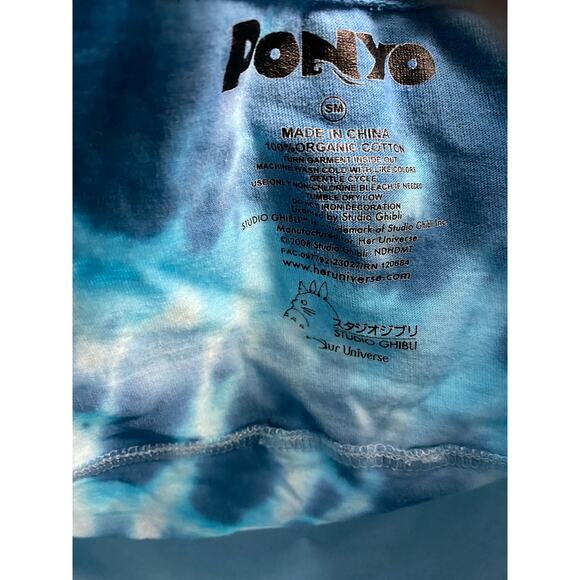Ponyo T shirt  EXCLUSIVE Anime' Size Small Tie Dyed Unisex Men's Women - Picture 5 of 11